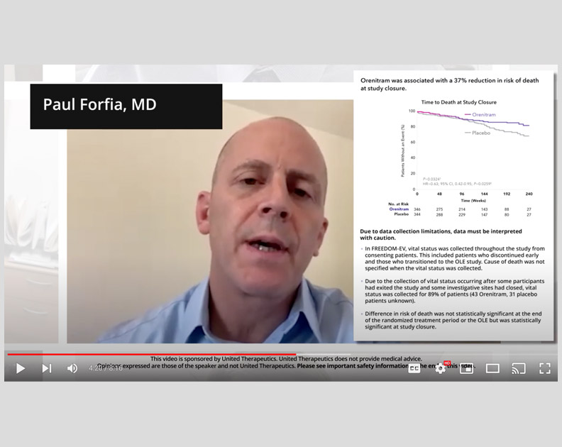 Orenitram HCP Video: Right Heart Function in FREEDOM-EV thumbnail