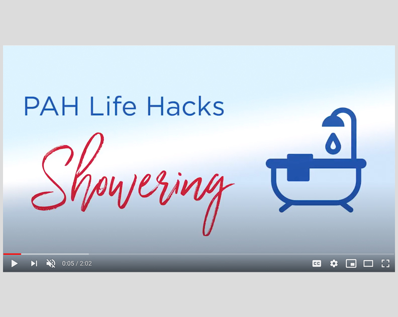 Remodulin Patient Video: PAH Life Hacks—Showering With Your Pump thumbnail