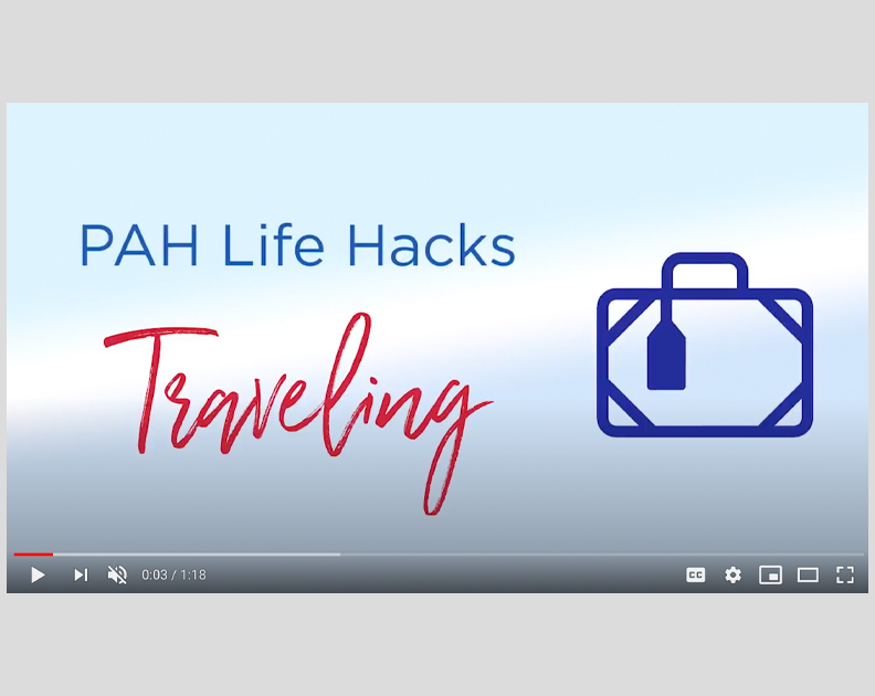 Remodulin Patient Video: PAH Life Hacks—Traveling With Your Pump thumbnail