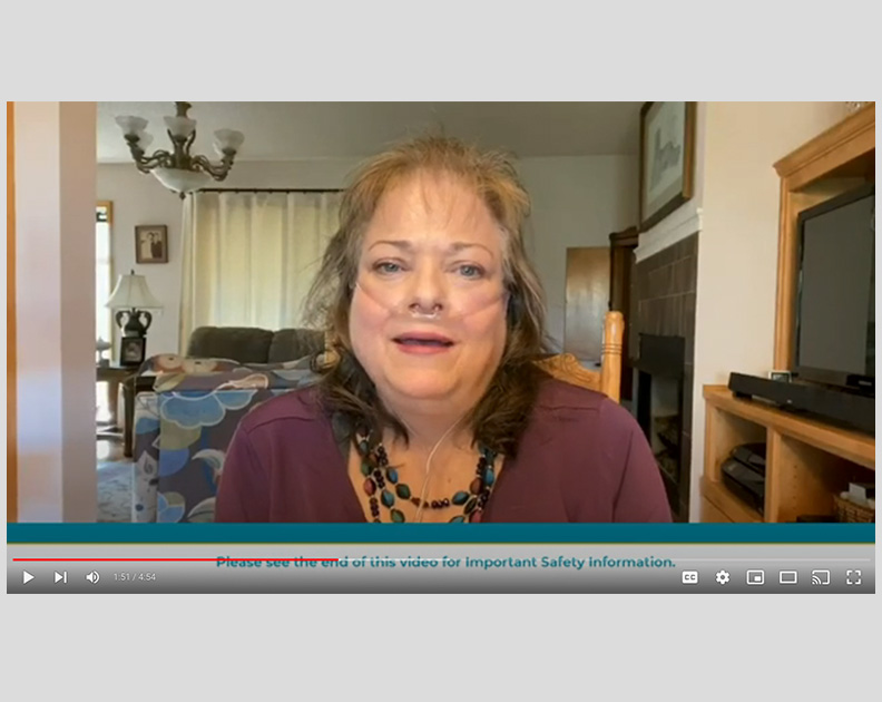 TYVASO PH-ILD Patient Video: Tina’s Story thumbnail