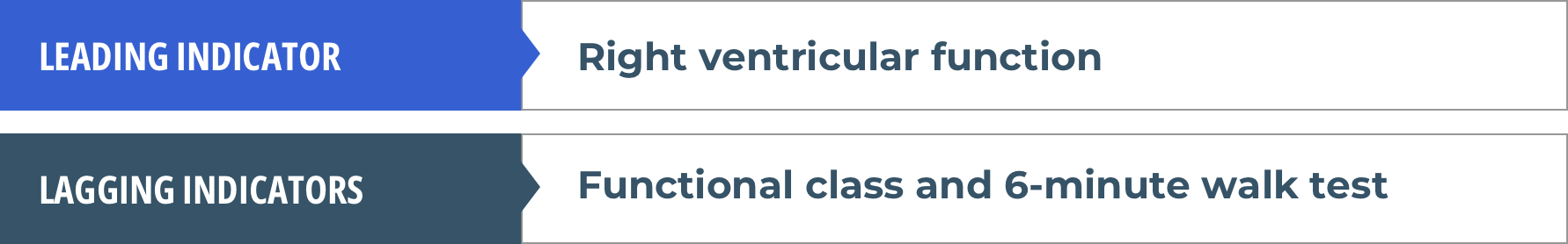 Changes in right ventricular function are the leading indicator of PAH progression